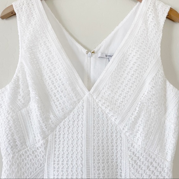 Derek Lam 10 Crosby V-Neck Sleeveless Pieces Lace Dress - Picture 5 of 15